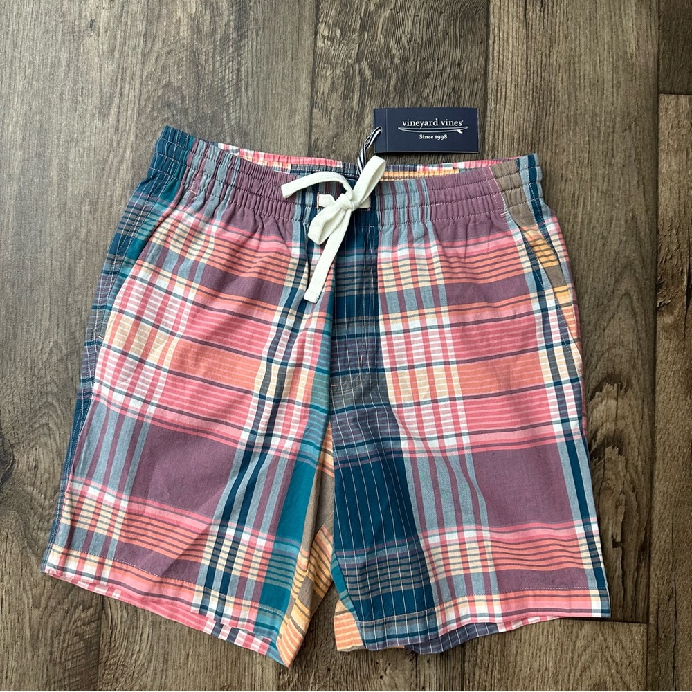Vineyard Vines Novelty Pull On Madras Shorts Men’s Size XS Multicolor Plaid